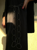 Лариат Венера круги из серебряного венецианского бисера