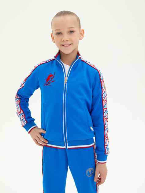 Спортивный парадный костюм Россия для гимнастики для девочек и женщин, синий Forward by Viner