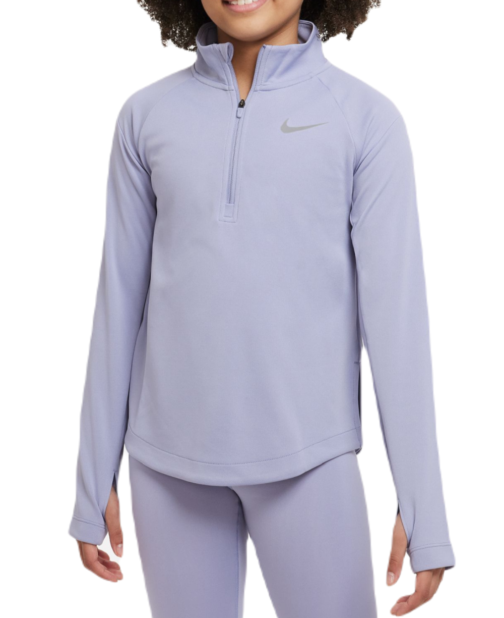 Футболка для девочки теннисная Nike Dri-Fit Long Sleeve Running Top - indigo haze