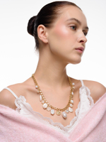 Колье "Pearl stone pink" Gold