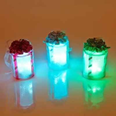 Фигурка с подсветкой «Нарядный подарок» 7*4 см, микс