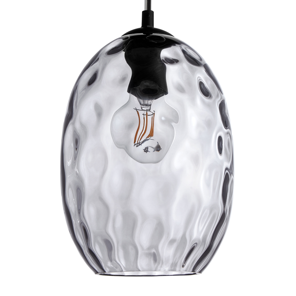 806121 Подвес NUBELLA 1х12W (led) E27 ЧЕРНЫЙ/ПЕПЕЛЬНЫЙ