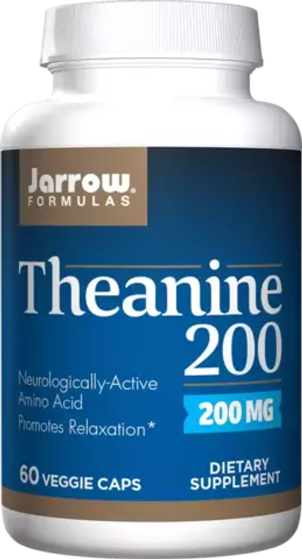 Jarrow Formulas, Теанин, Theanine 200 mg, 60 вегетарианских капсул