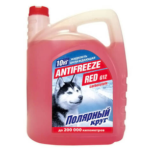 Жидкость охлаждающая "Антифриз" "Полярный круг" G12 (красный) 10 кг