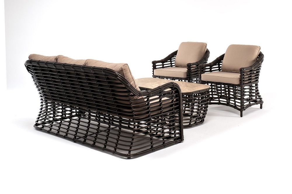 "Ницца" лаунж-зона из искусственного ротанга, цвет бронзовый