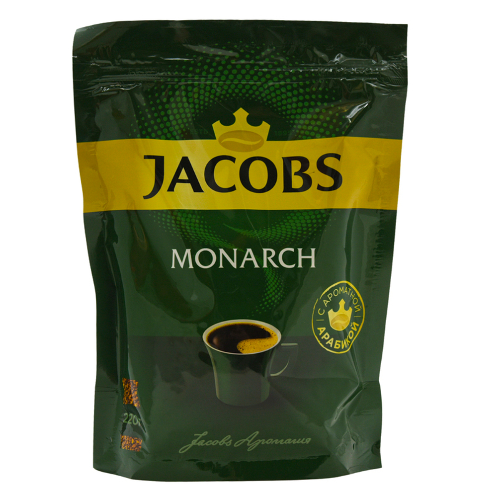 купить Кофе растворимый Jacobs Monarch, 220 г пакет (Якобс)