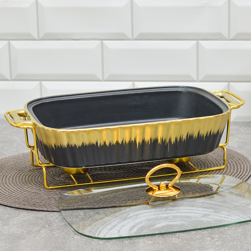 Мармит с подогревом, керамический с крышкой Z-1313