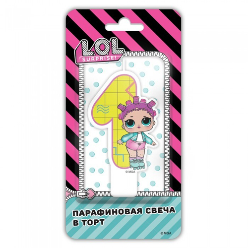 Свеча-цифра "1" Кукла LOL