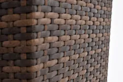 "Капучино" кашпо для цветов плетеное из искусственного ротанга, цвет коричневый