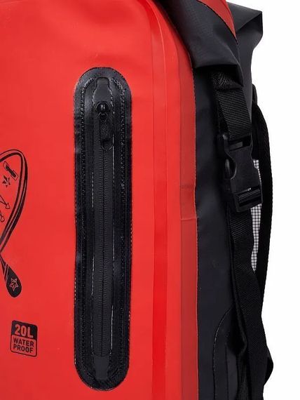 Гермо-рюкзак Sargan Скелетон ПРО+SUP с внешним карманом 20 л красный