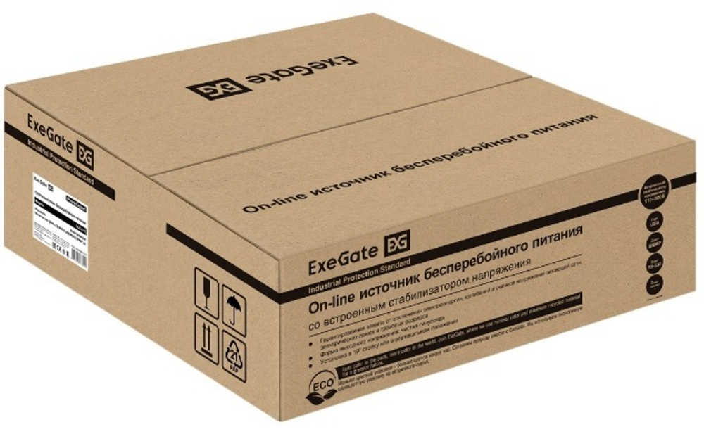 Источник бесперебойного питания  Exegate PowerExpert ULS-575-6kVA.LCD.AVR.T.USB.RS232.SNMP.2U