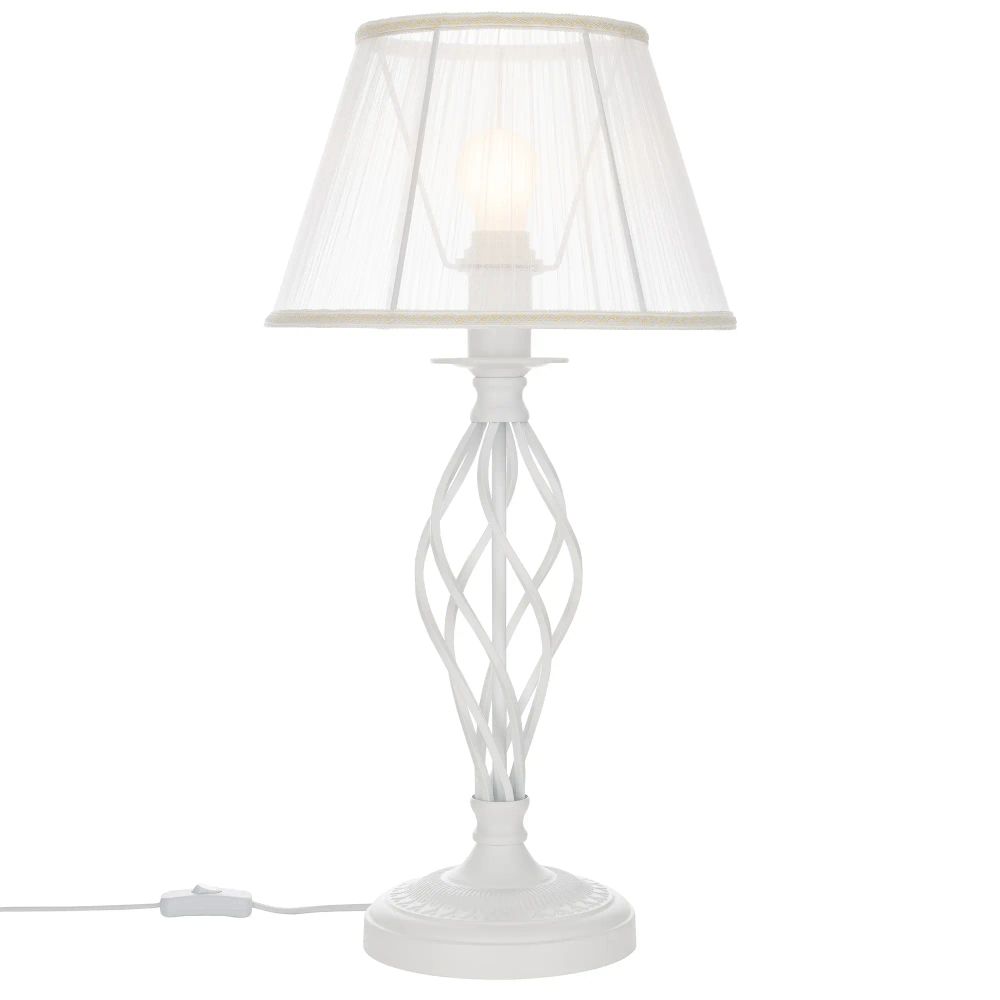 Citilux Ровена CL427810 Настольная лампа с абажуром Белая