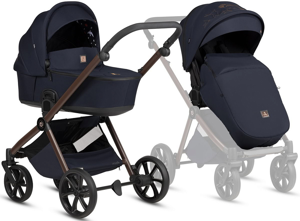Детская коляска Tutis Mio 3 Plus Limited New 3 в 1 с автокреслом Beno Beige 1622015 Midnight Swallow