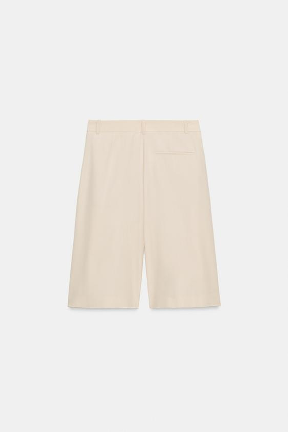 ZARA ШОРТЫ С ЗАЩИПАМИ ИЗ ШЕРСТИ — ZW COLLECTION LIMITED EDITION, БЕЖЕВЫЙ
