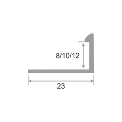 Алюминиевый Г-образный профиль ПО-Г8 2700 мм