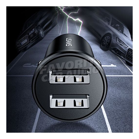 АЗУ 2USB Usams US-CC114 C20 2400mA пластик чёрный