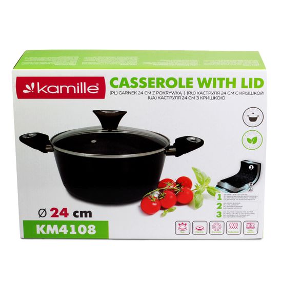 Кастрюля 4 л. из алюминия Kamille КМ 4108