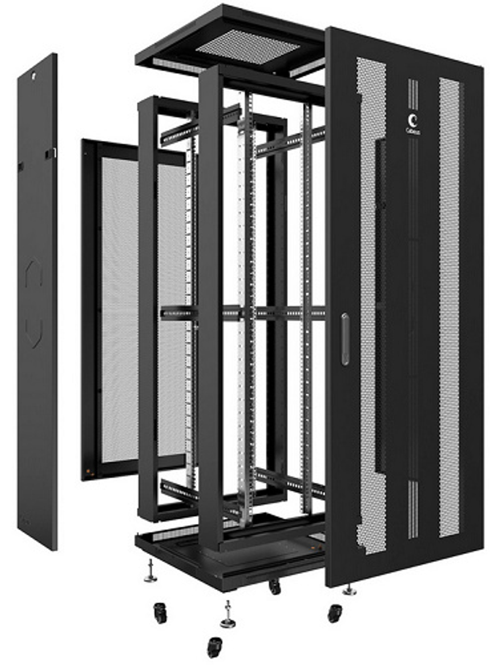 Шкаф напольный 19", 47U Cabeus ND-05C-47U80/80-BK
