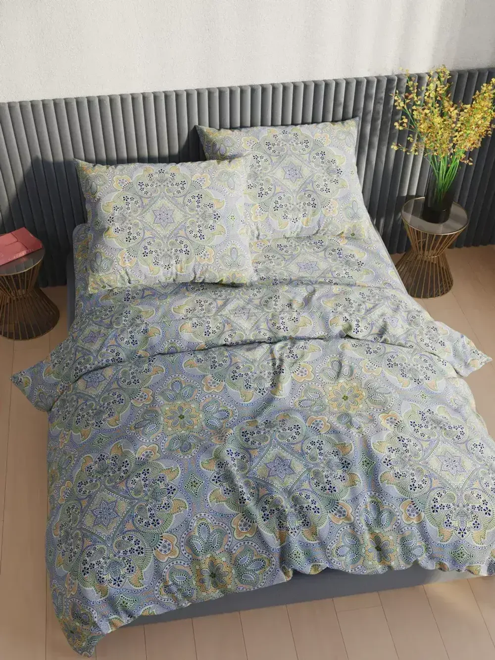 Наволочка комплект 2шт перкаль Сказка "Бисер" 45х45 см на молнии