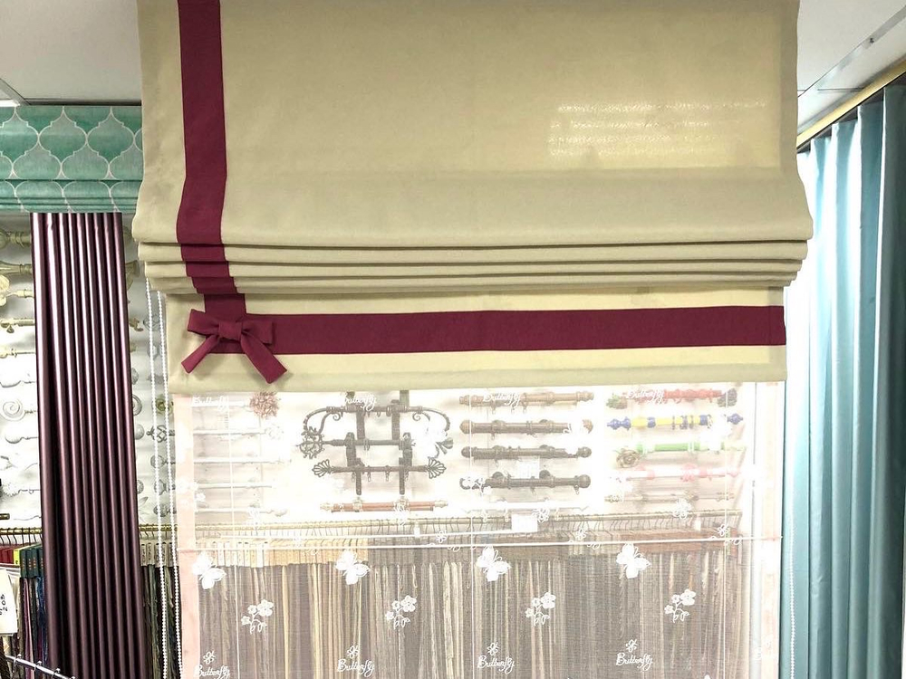 Римская штора День-Ночь из тканей Megara 6699 col 4 и 20 и El Desing 16881 col 14870