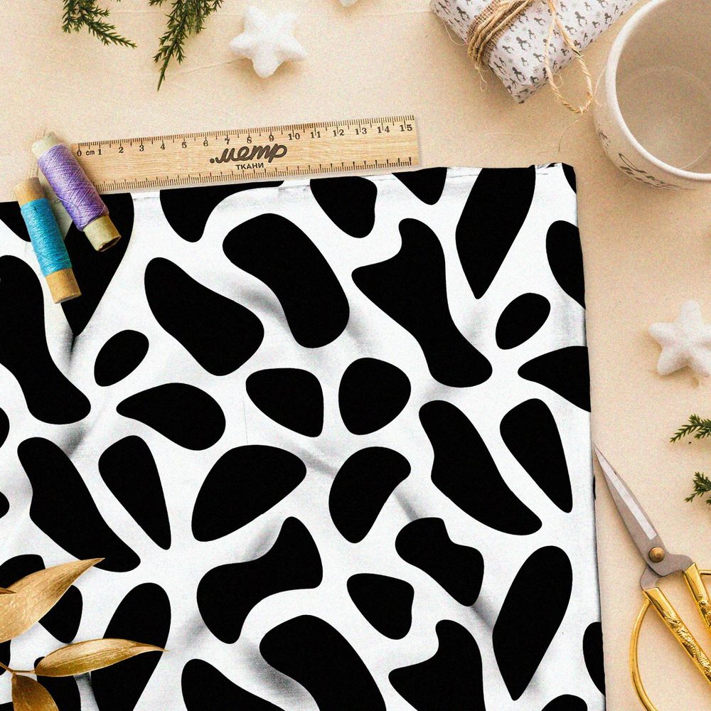 Ткань дюспо коровий принт