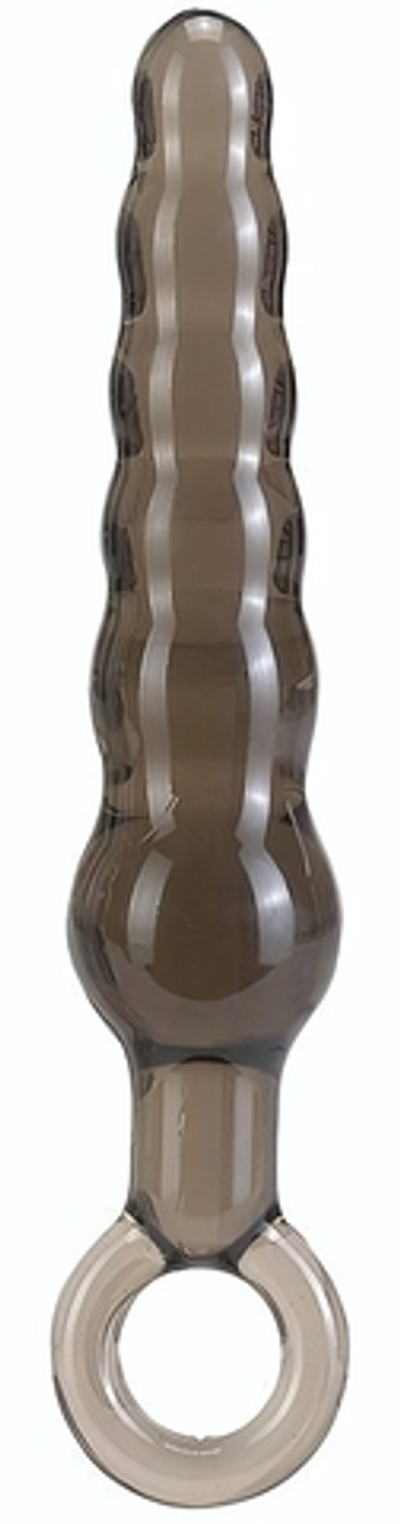 Дымчатая фигурная анальная ёлочка ANAL STICK - 14 см. (Цвет: дымчатый)