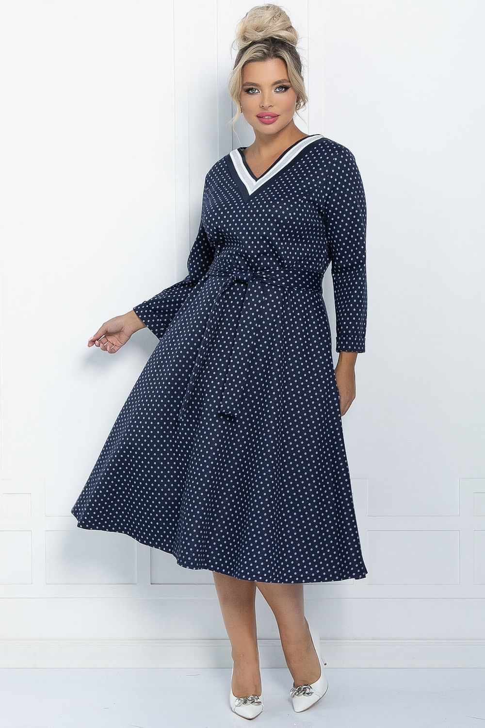 Платье Осенняя история (синее) П11227 LT Collection