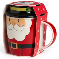 КРУЖКА С КРЫШКОЙ LEFARD "САНТА" 355 МЛ