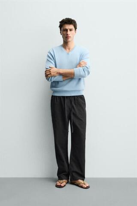 ZARA ДЖИНСЫ-ДЖОГГЕРЫ RELAXED FIT, ЧЕРНЫЙ