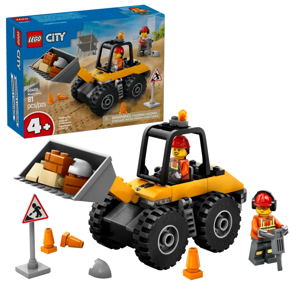 Конструктор LEGO City 60450 Желтый строительный колесный погрузчик