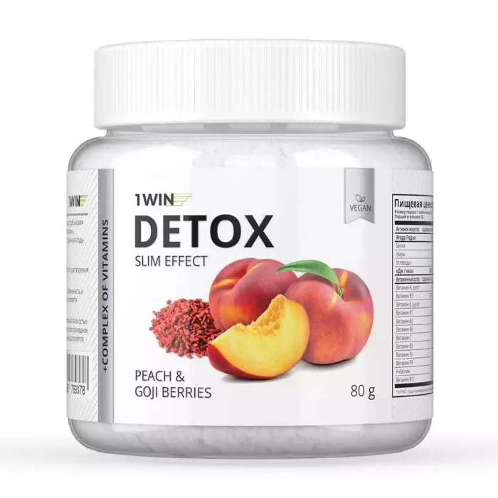 Детокс &quot;Персик и Ягоды Годжи&quot;, Detox Peach + Goji Berries, 1Win, 80 г