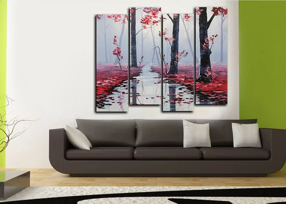 Модульная картина "Осенняя река"