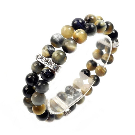 Браслет "Дорожка" тигрово-соколиный глаз