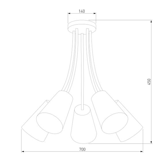 Потолочная люстра TK Lighting 1712 Wire Kids