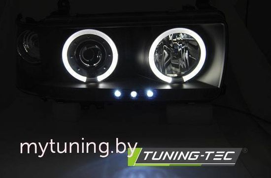 Передние фары Angel Eyes для Toyota Land Cruiser 80 (90-97) Black