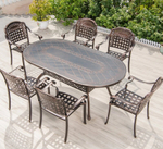 Обеденная группа из литого алюминия Stockholm 6/65