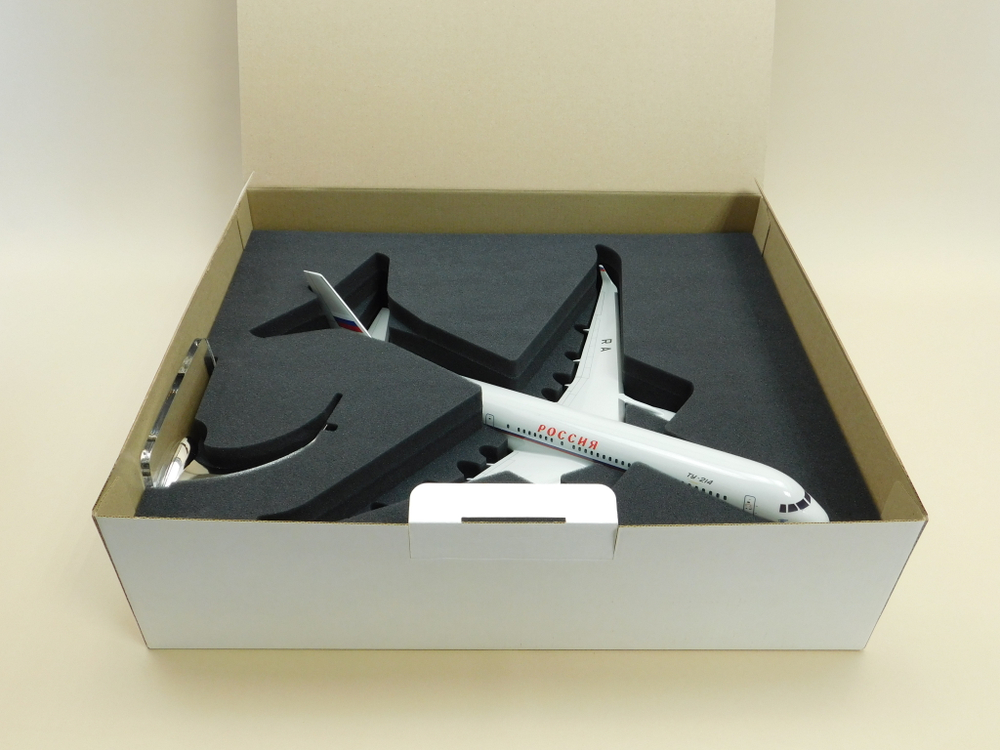 Модель самолета Ту-214 (М1:100, СЛО России)