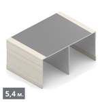 СТАНДАРТ Направляющая верхняя двухполозная (5,40 м) дуб дымчатый (ПВХ) (AS0046) Aristo (Акция)