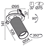 Встраиваемый светильник Maytoni Artisan C081CL-01-GU10-B