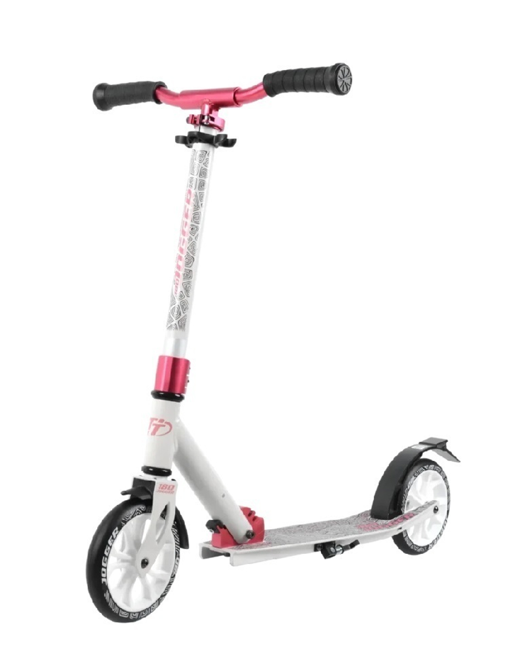 Детский самокат Tech Team Jogger 180 2020 бело-розовый