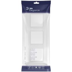 Рамка для розеток и выключателей ЭРА Elegance 14-5003-01М на 3 поста, белый матовый