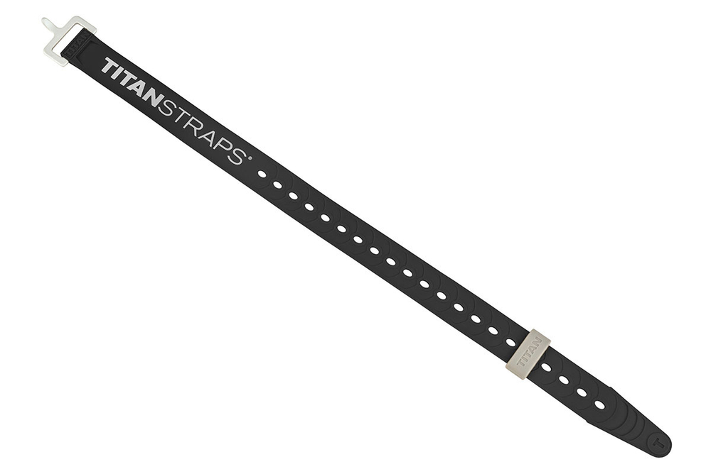 Ремень крепёжный TitanStraps Super Straps черный L = 36 см (Dmax = 9,5 см, Dmin = 3,2 см)
