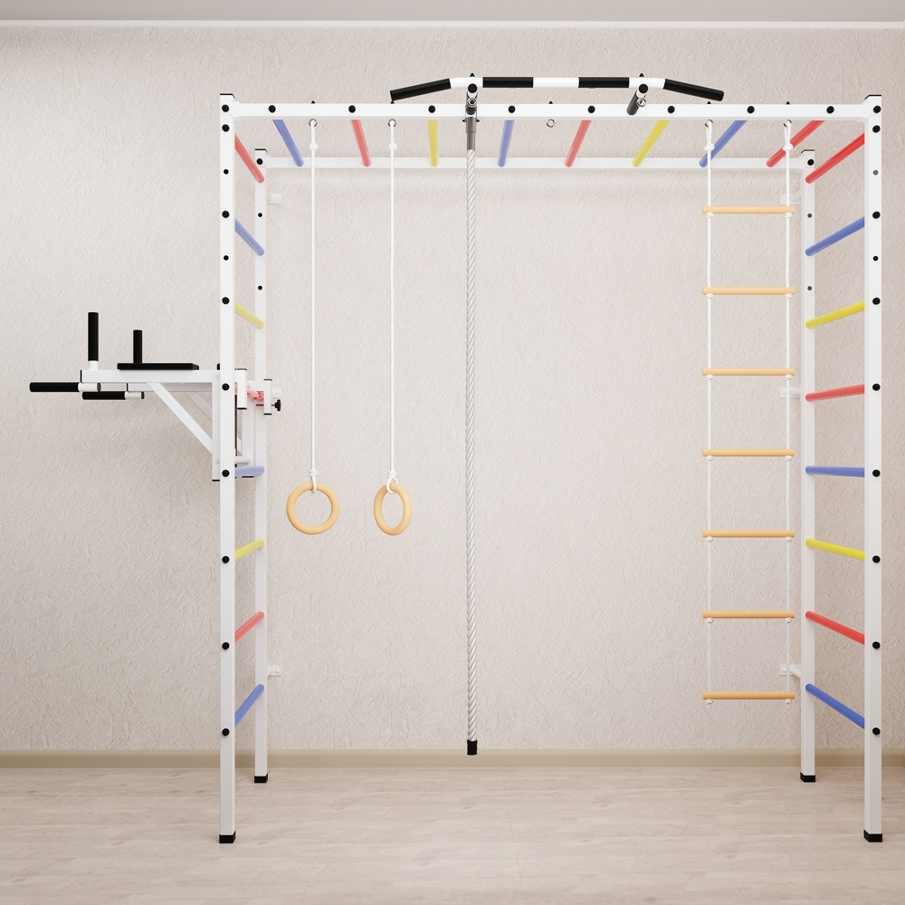 Спортивный комплекс Sv Sport П 403 (Турник/Брусья/Канат/Кольца/Лестница)