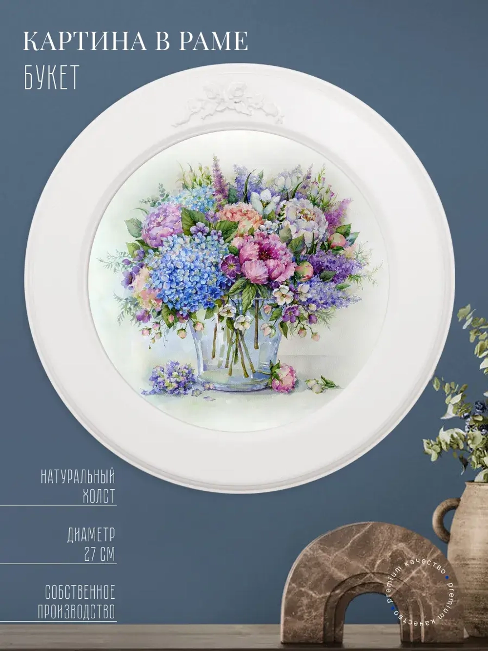 Картина на стену интерьерная на холсте 27 см