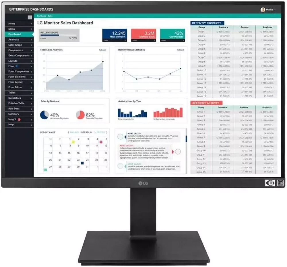 Монитор ЖК LG 24BQ55WY-B 24" Black 5ms HDMI, DisplayPort, DVI