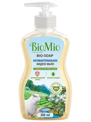 Мыло антибактериальное жидкое "Bio-soap", с маслом чайного дерева BioMio, 300 мл