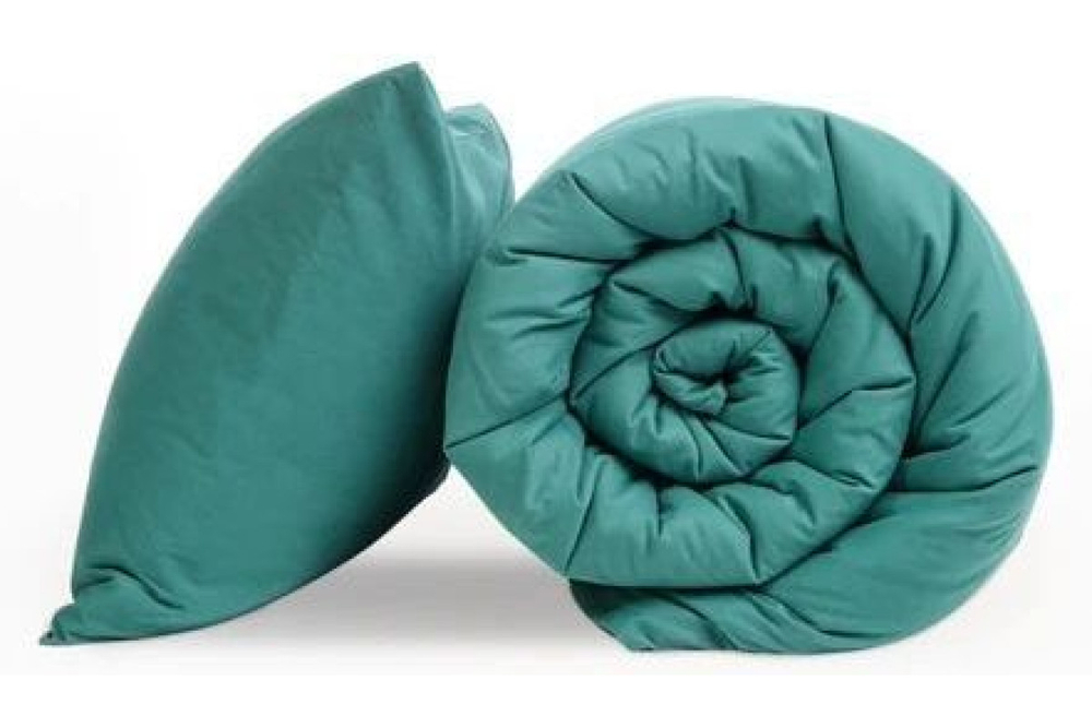 Постельное белье GoodNight Сатин Делюкс евро (с нав. 50х70) изумруд