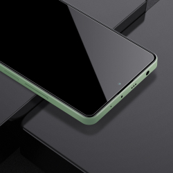 Защитное стекло с отверстием под фронтальную камеру для Xiaomi Redmi Note 13 4G, тонкие черные рамками и олеофобное покрытие, G-Rhino