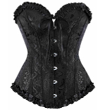 Корсет и стринги Gera черный 6XL