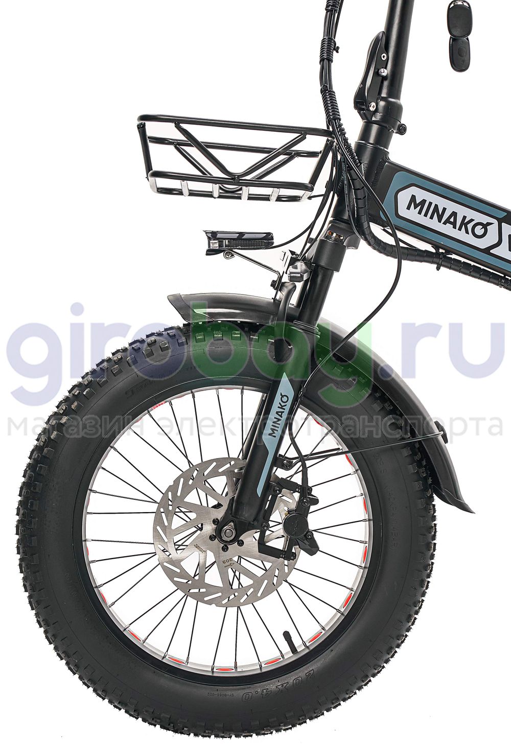 Электровелосипед Minako F10 Pro (48V/20Ah) - Серый обод фото №6